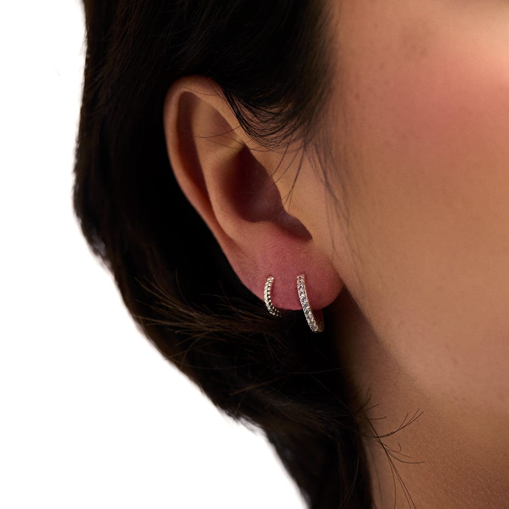Maila – Silver-plated hoops with shine