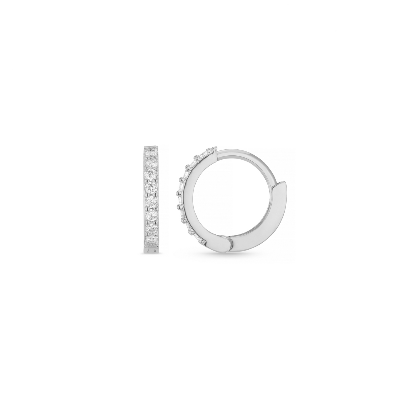 Maila – Silver-plated hoops with shine