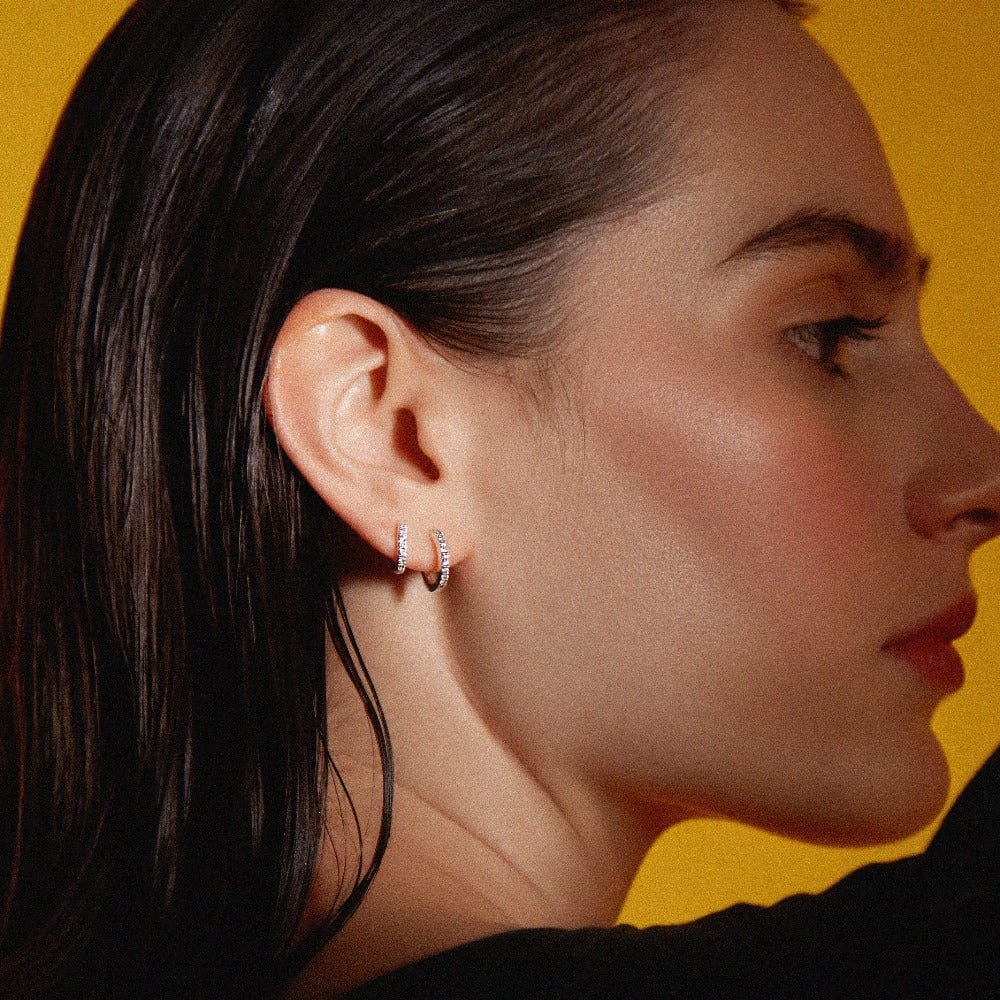 Maila – Silver-plated hoops with shine