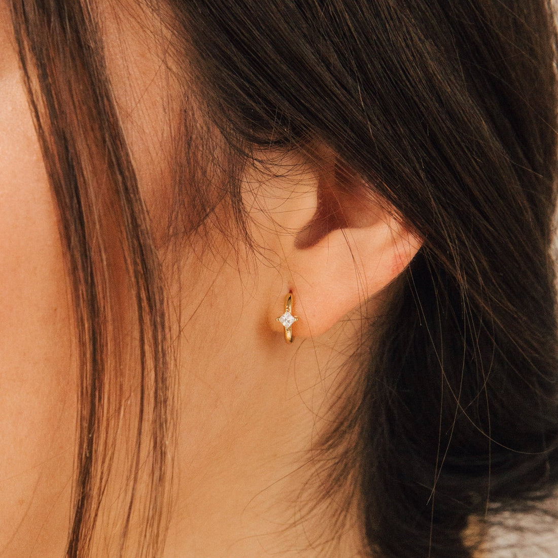 Sparkling Huggie Earring