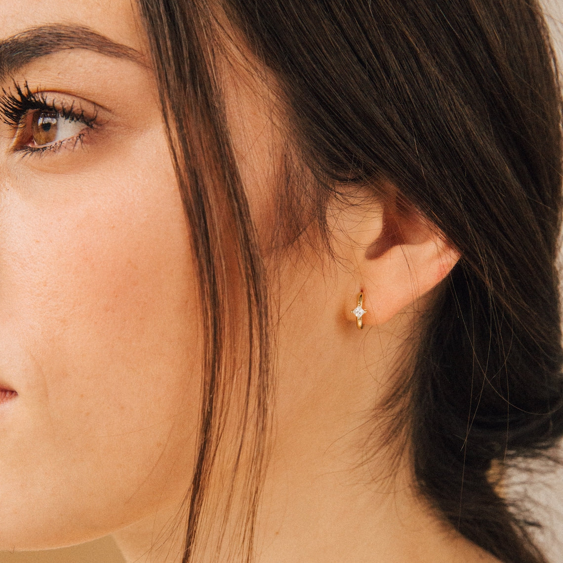 Sparkling Huggie Earring