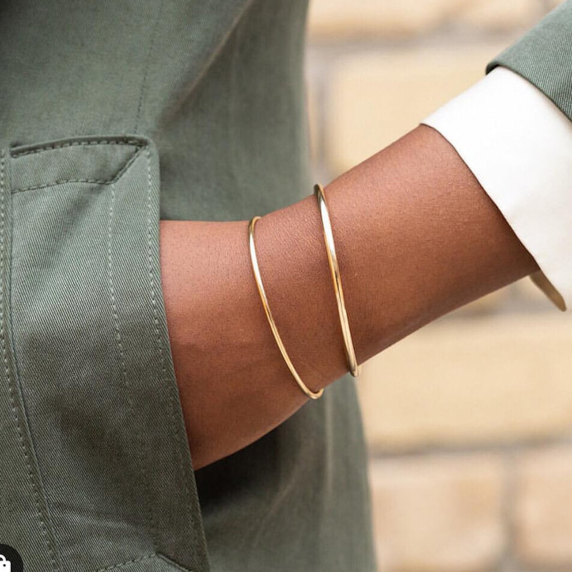 Classic Bangle - Gold Slip-On Bracelet
