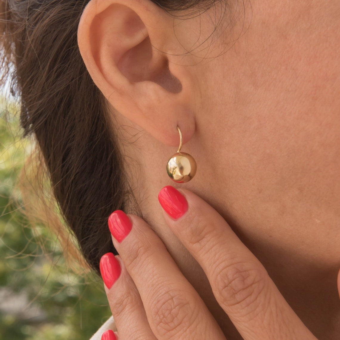 Ball Earrings - Radiant Round Ear Hooks