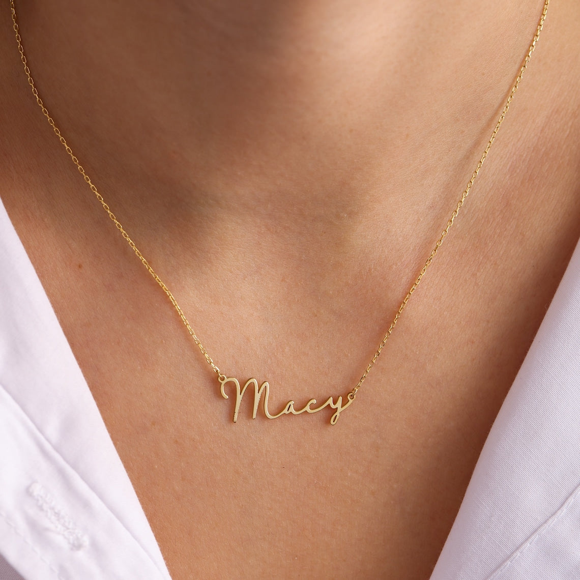 Frosted Letter Necklace - Signature Necklace