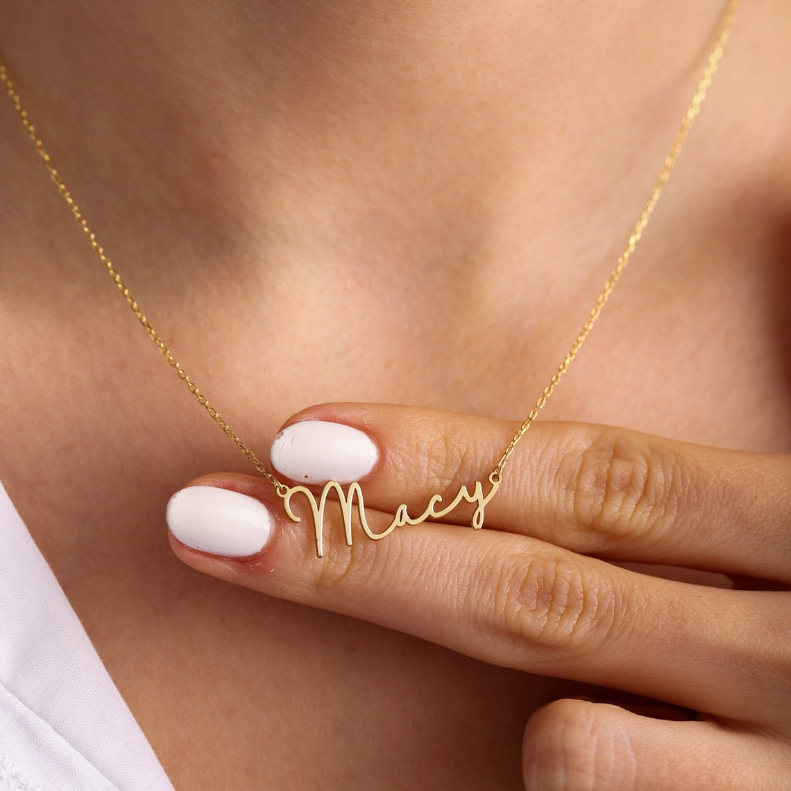 Frosted Letter Necklace - Signature Necklace