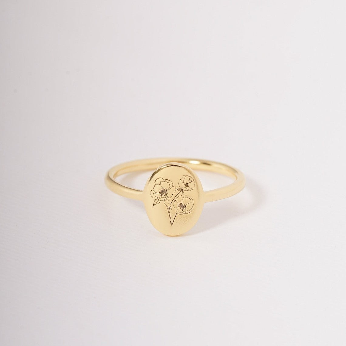 Birthday Flower Ring - Personalized Delicate Ring