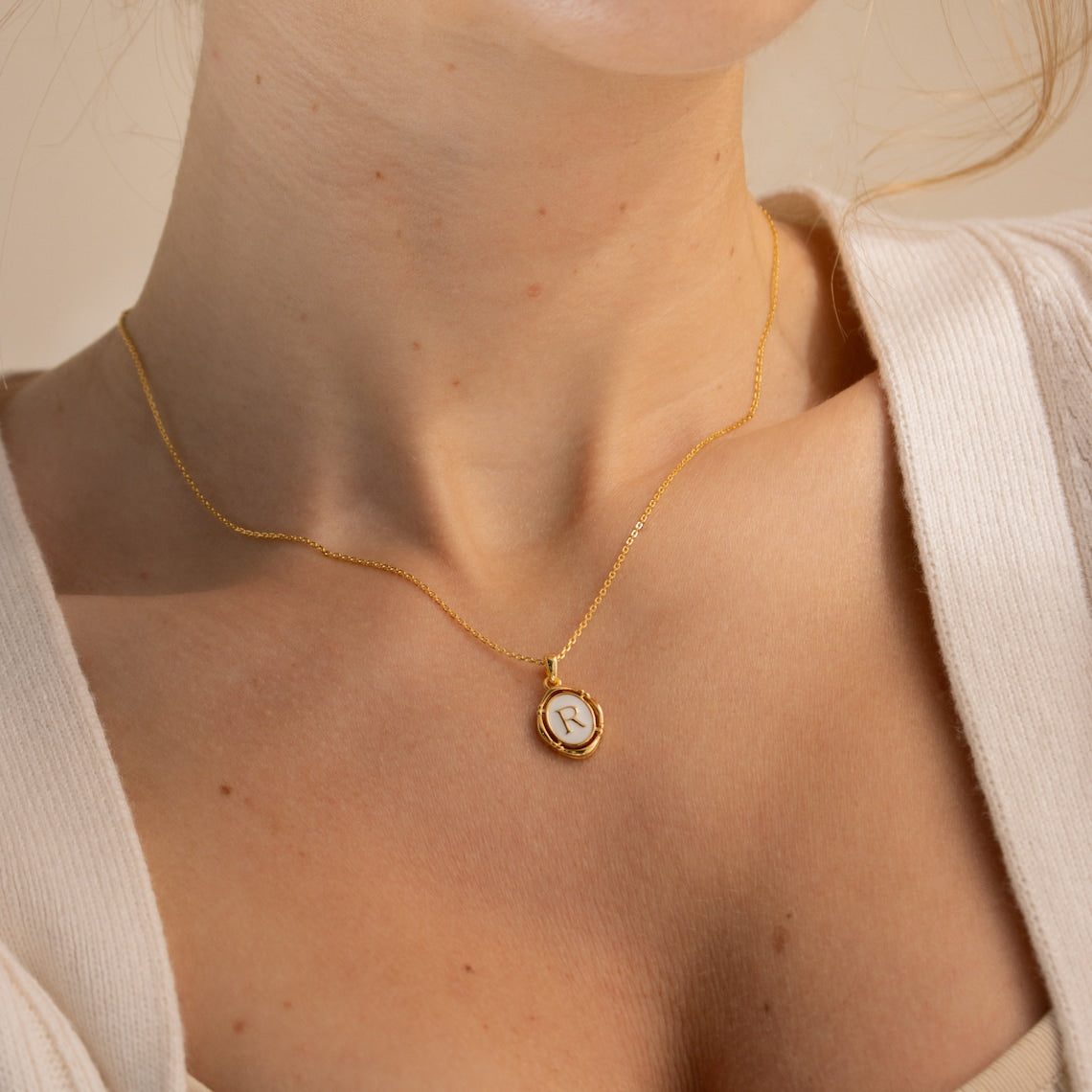 Necklace with Initial Pendant