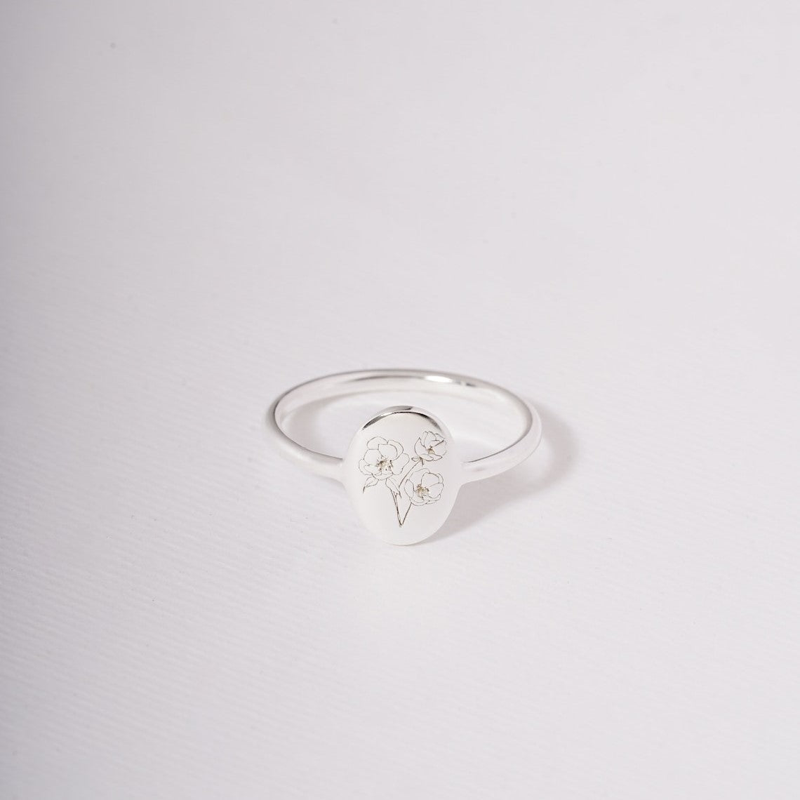 Birthday Flower Ring - Personalized Delicate Ring