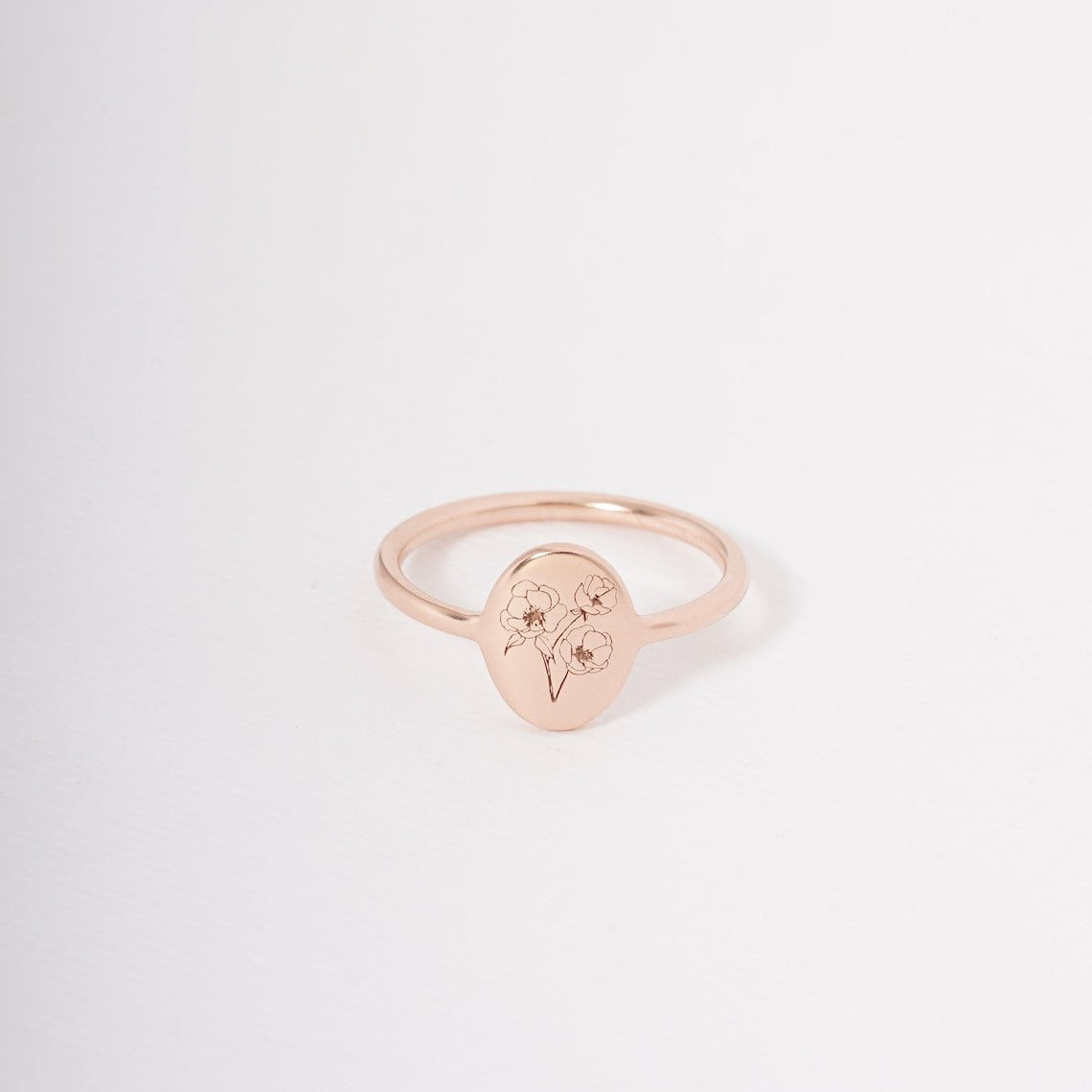 Birthday Flower Ring - Personalized Delicate Ring