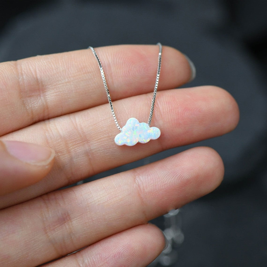 Cloud Opal Necklace - Cloud Pendant Necklace