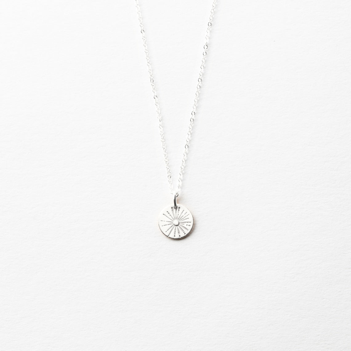 Sunbeam Necklace - Small Pendant Necklace with Sun Motif