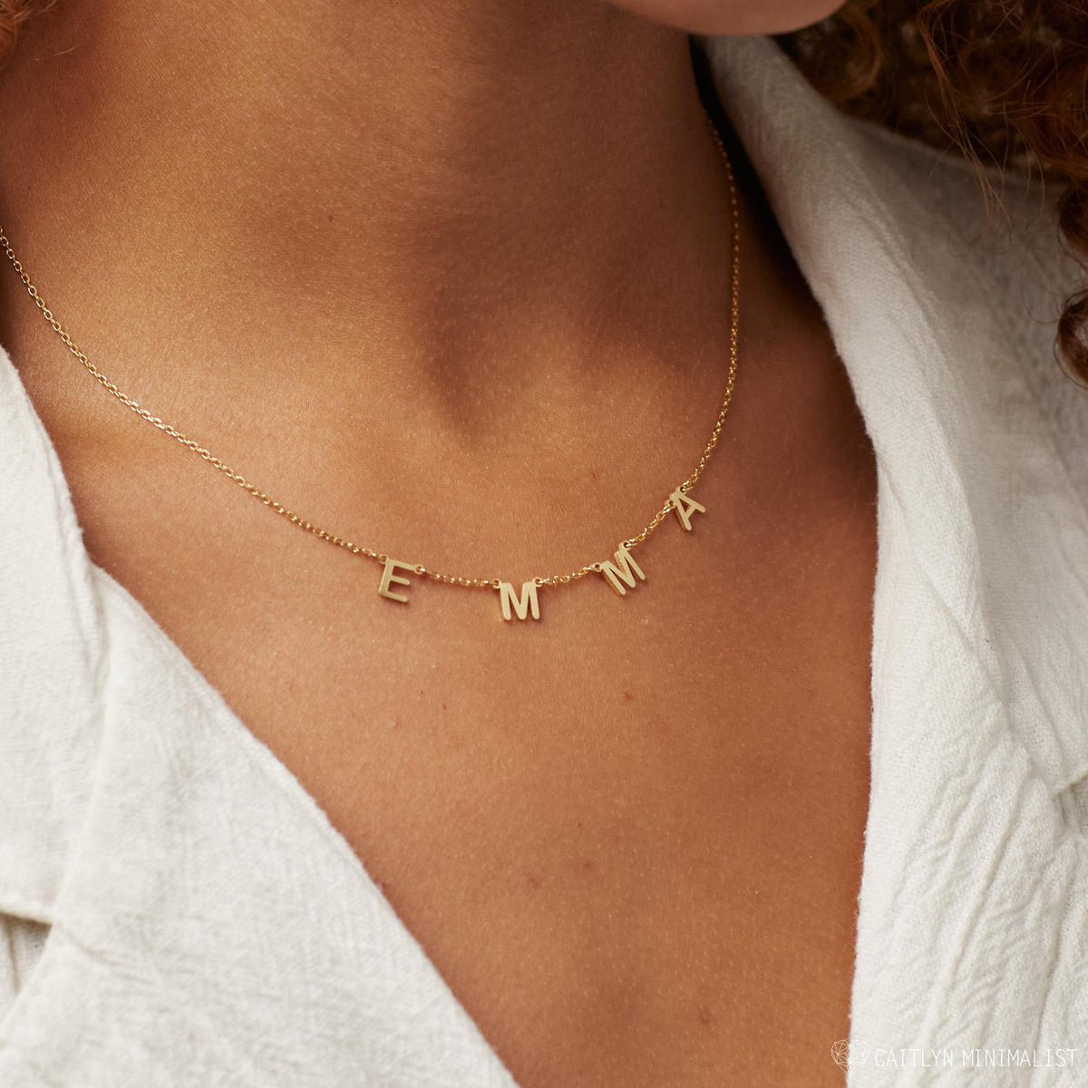 Name Necklace with Letters - Personalized Necklace