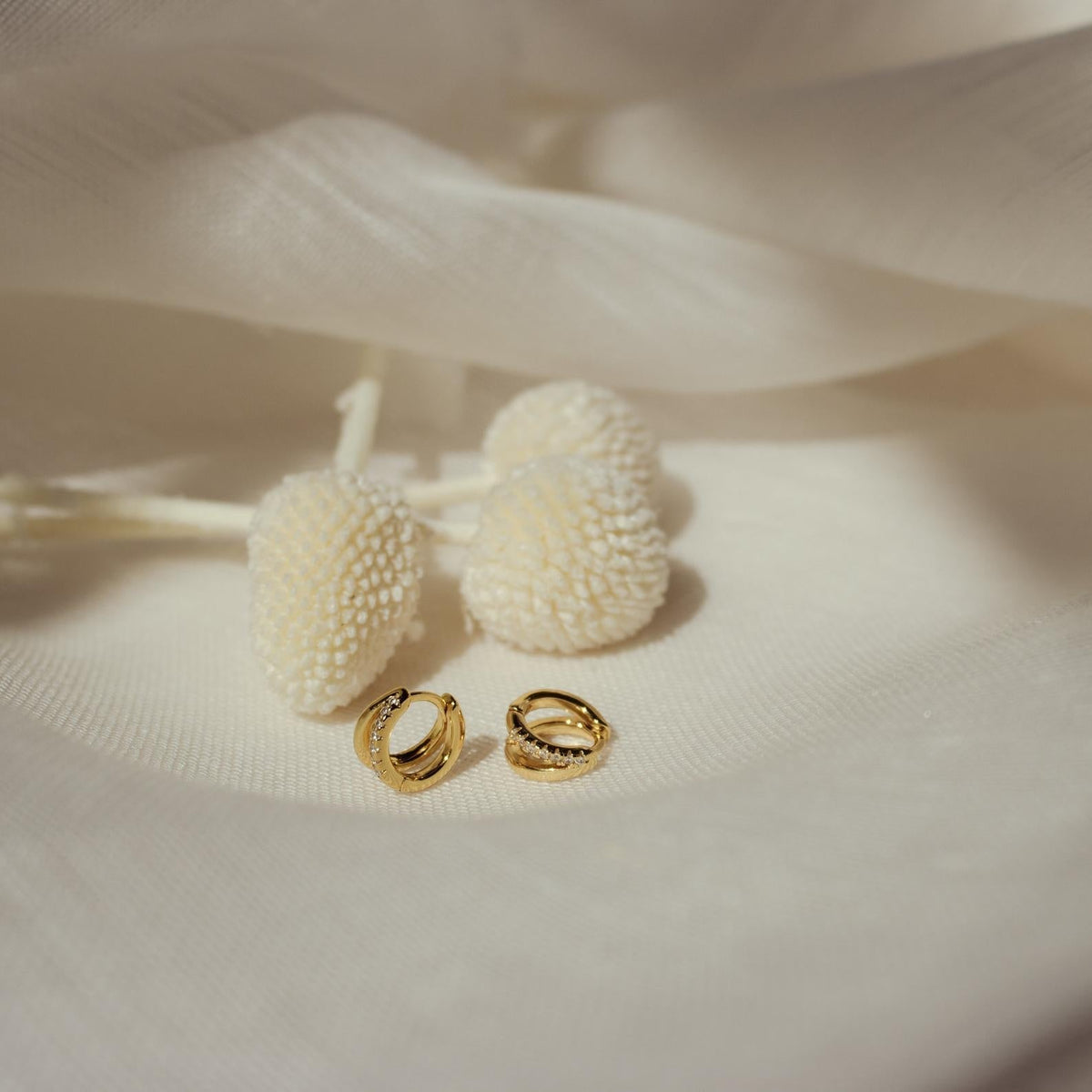 Duo Huggies - Elegant Duo Earrings