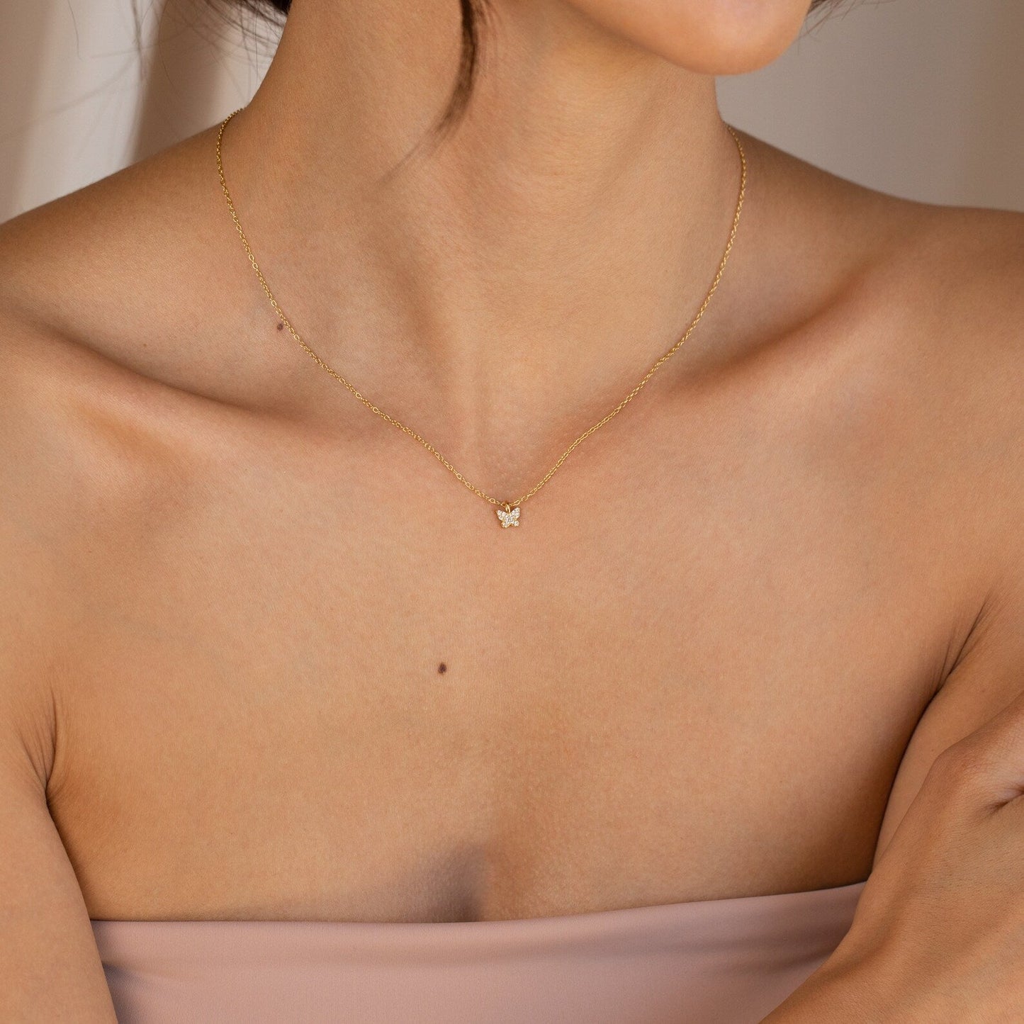 Mandy – Necklace Butterfly Pavé