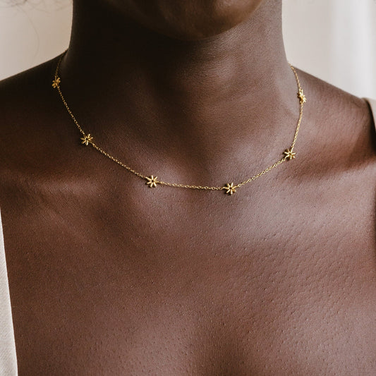 Flower Child Necklace - Daisies Bead Necklace