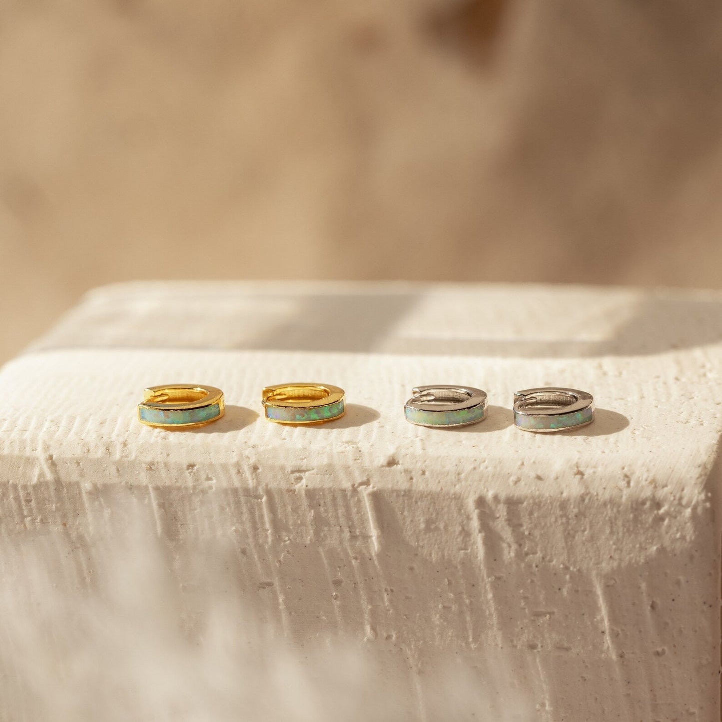 Opal Inlay Rings - Opal Ear Jewelry