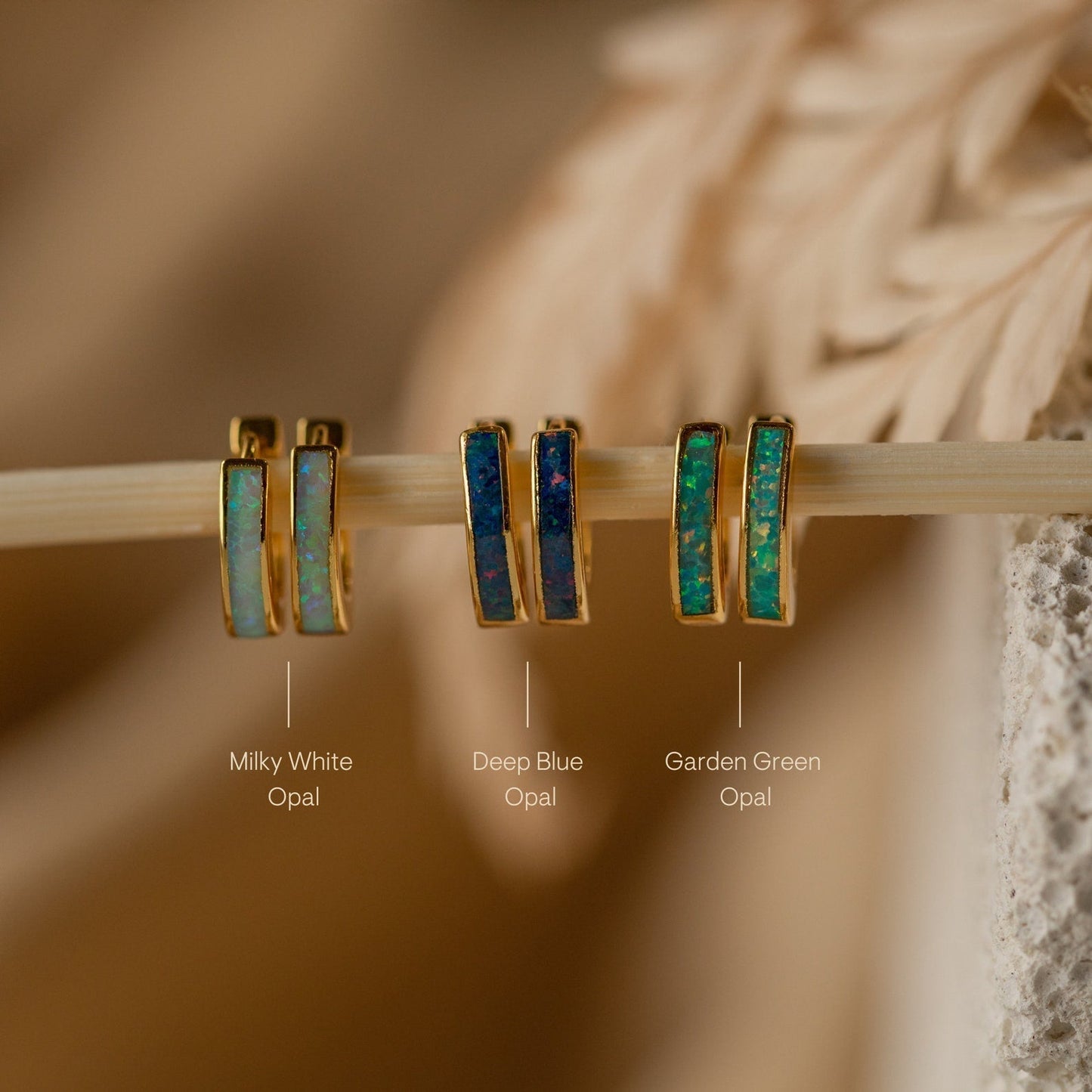 Opal Inlay Rings - Opal Ear Jewelry