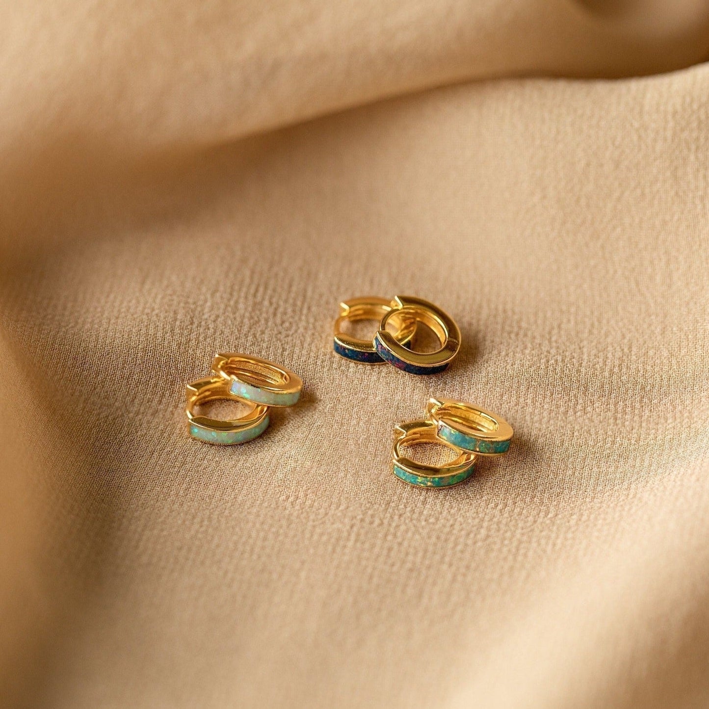 Opal Inlay Rings - Opal Ear Jewelry