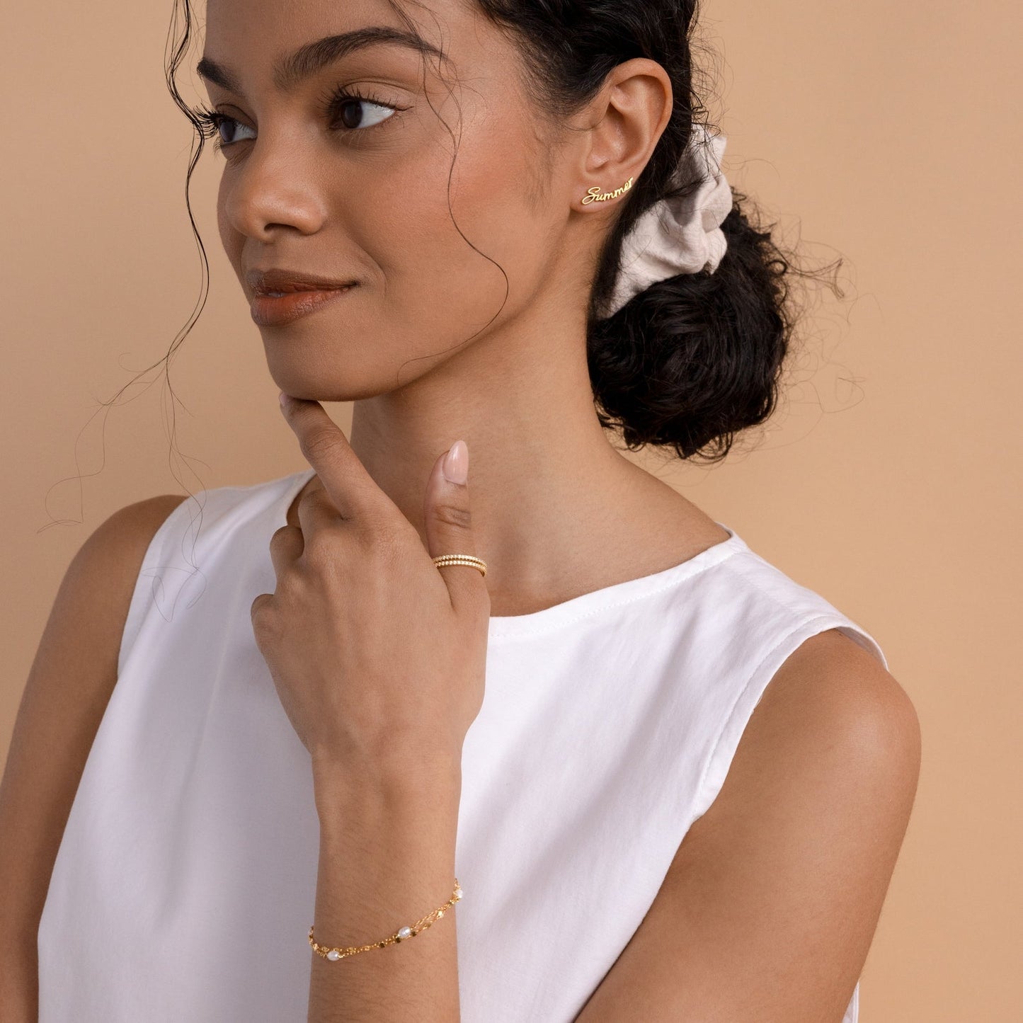Personalized Name Ear Studs - Simple Earrings