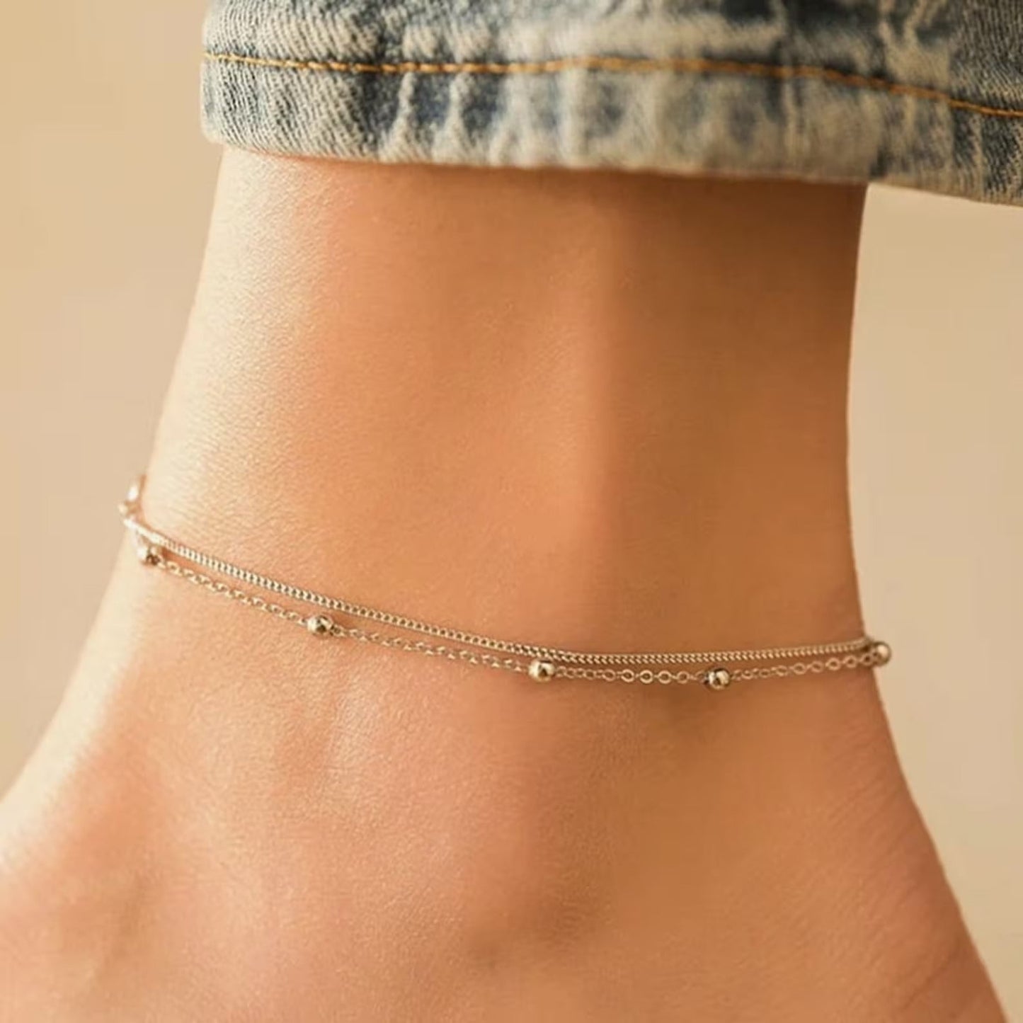 Anklet in Silver 2 Style