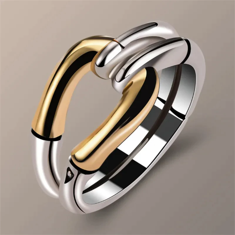 Cassia – Vintage Knotted Ring in Gold & Silver