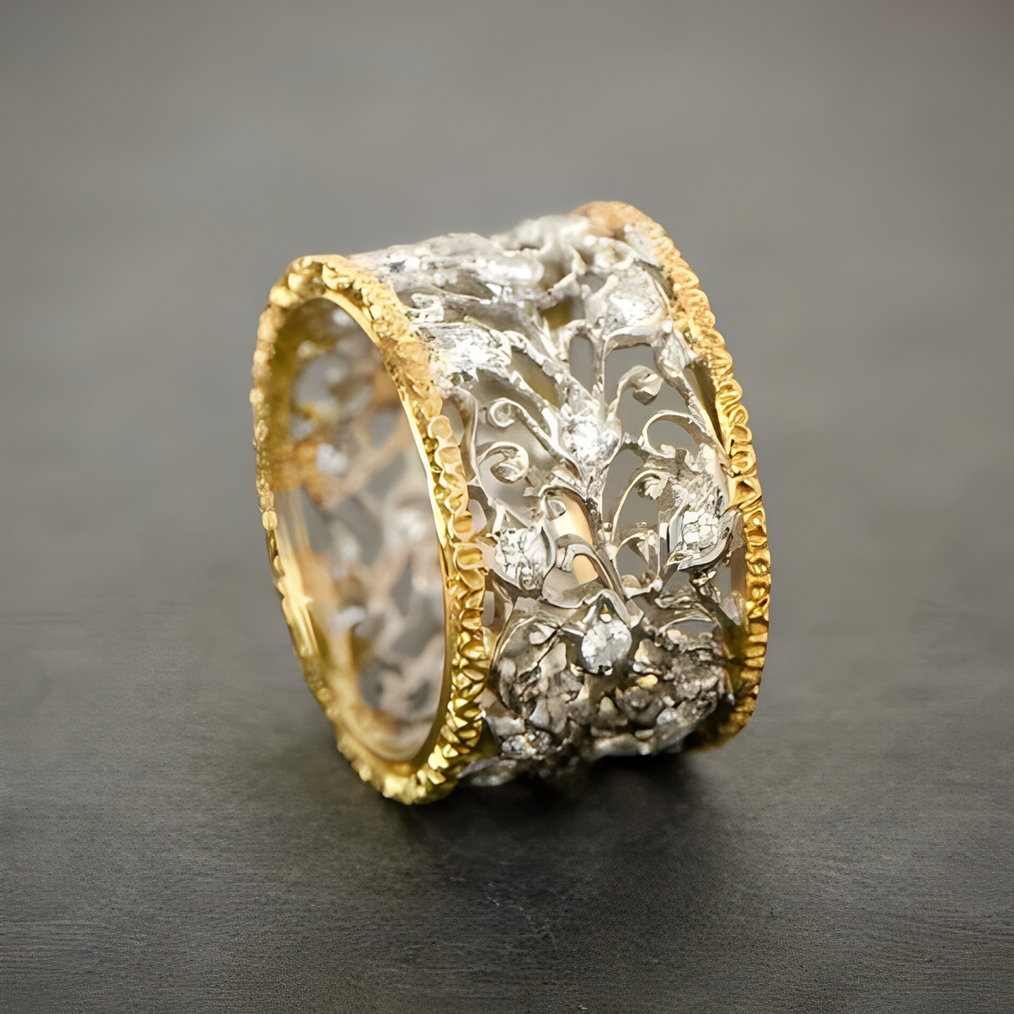 Yona – Vintage Ivy Ring with Zircon