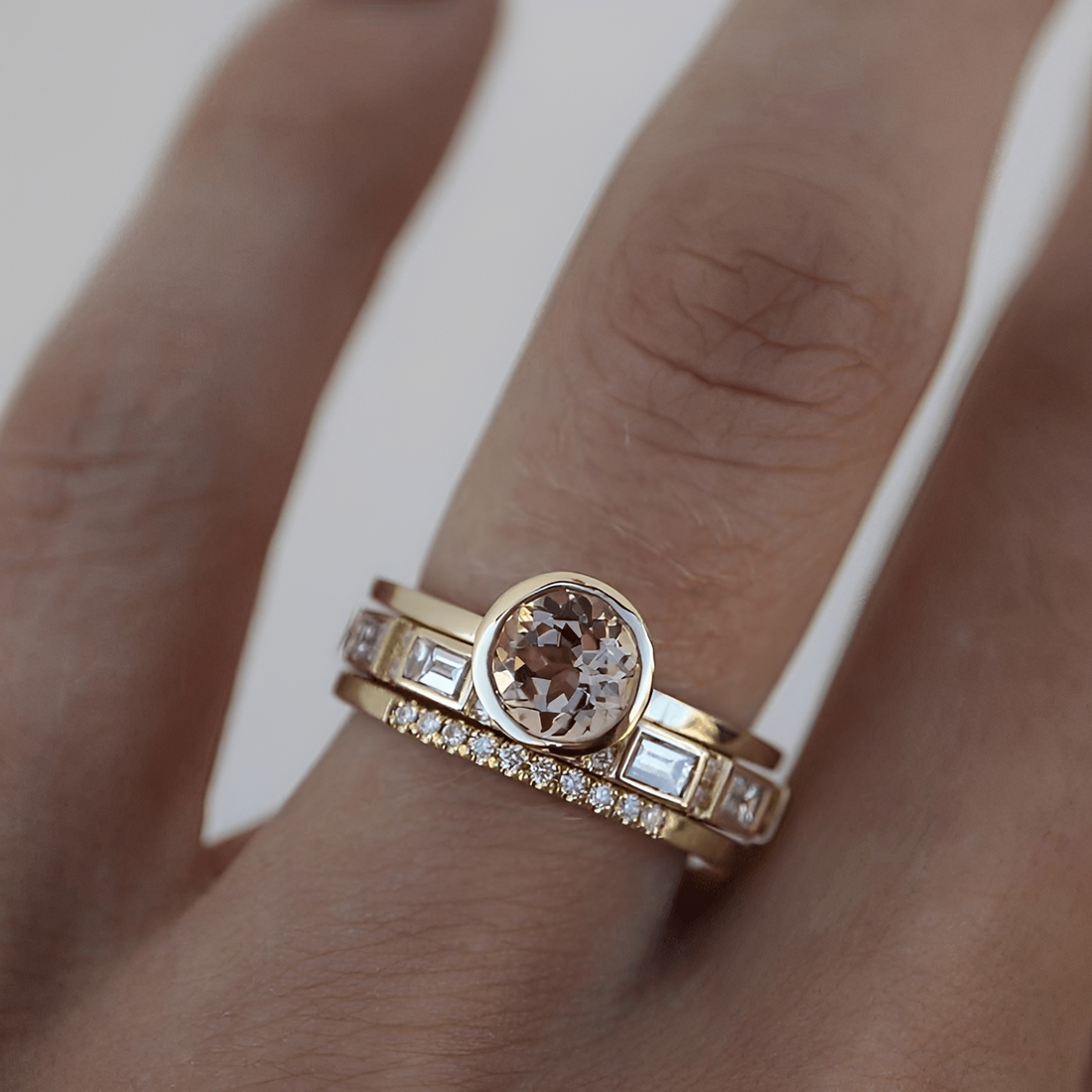 Women's Ring Set with Set Stone Accents