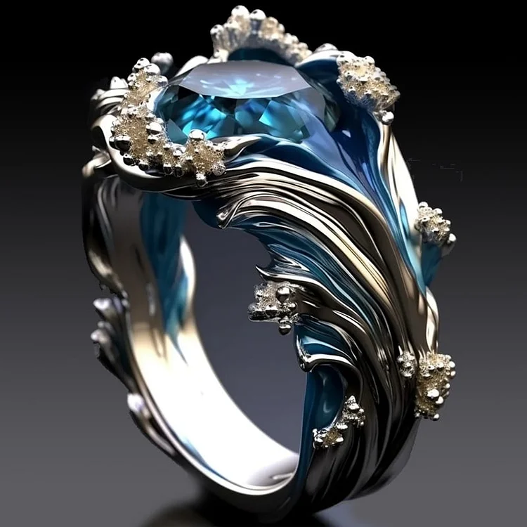 Jessa – Ring crystal waves of the ocean vintage