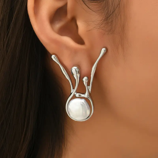 Alice – Earrings with Pearls and Silver