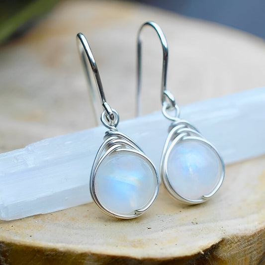 Aylin – Hanging Boho Earrings with Moonstone