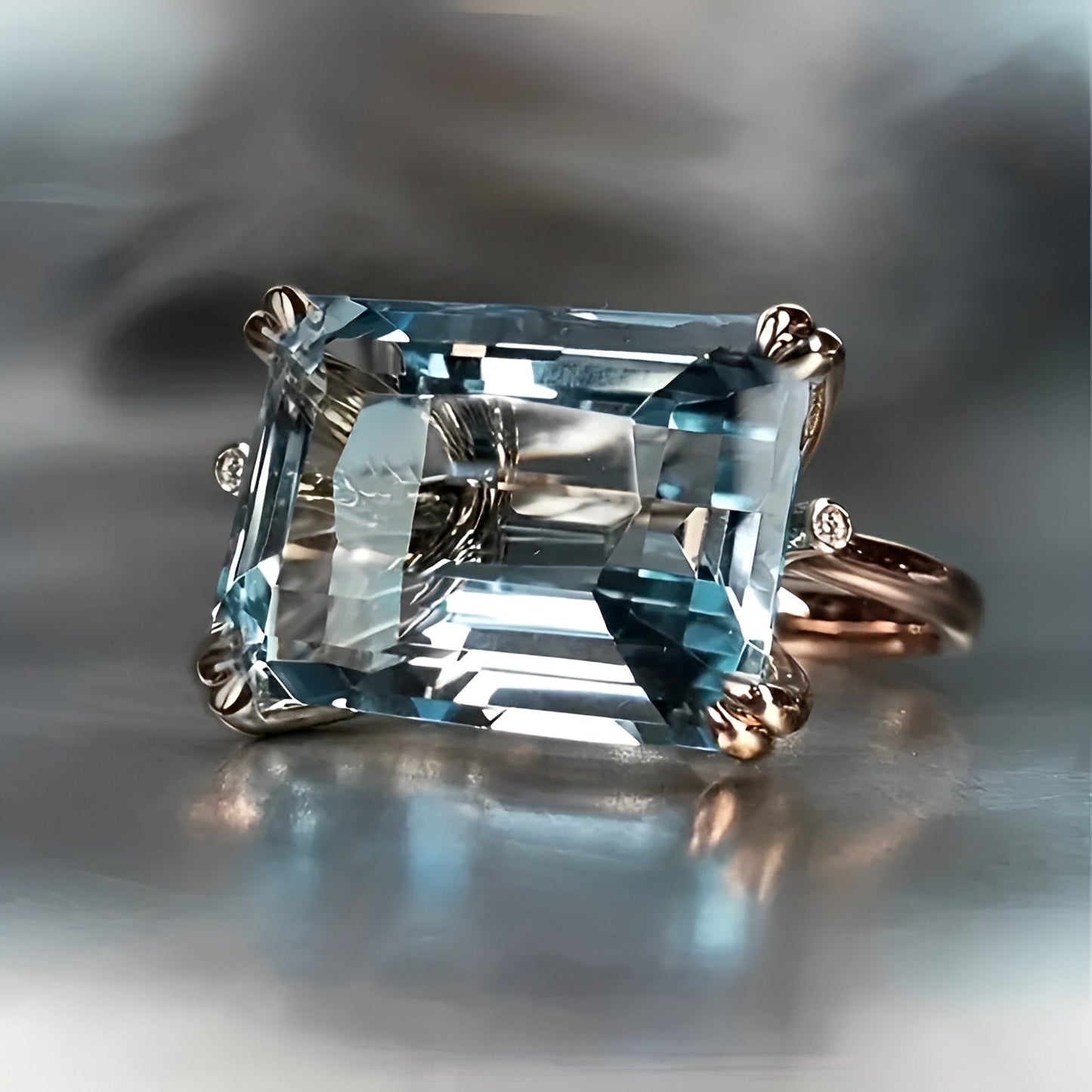 Yvaine – Vintage Ring with Blue Zirconia
