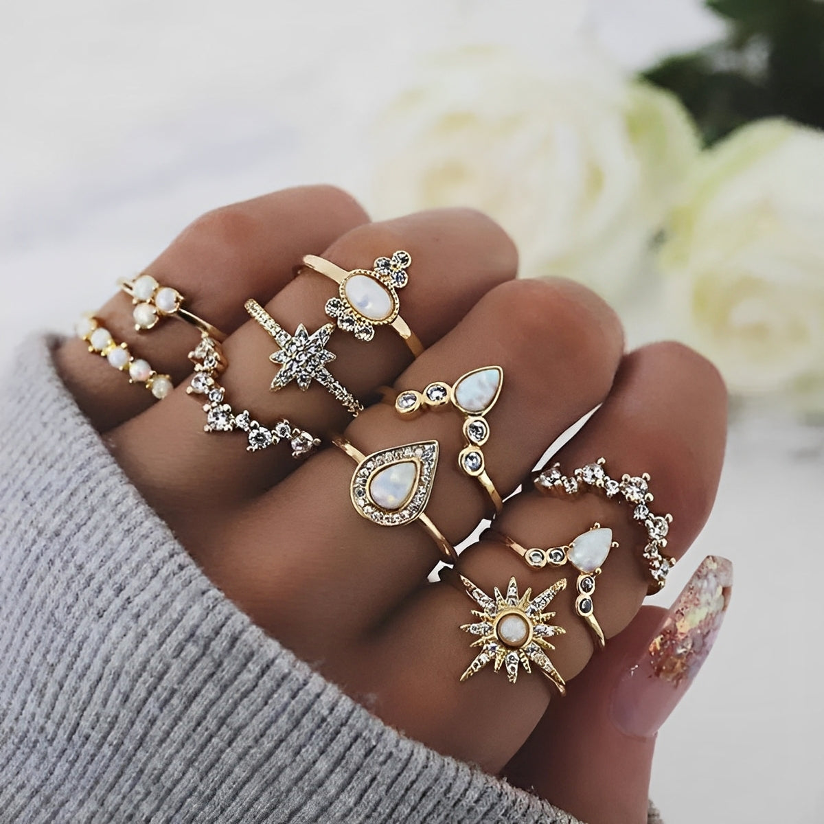 Noémie – Premium Set of 8 to 12 Unique Rings