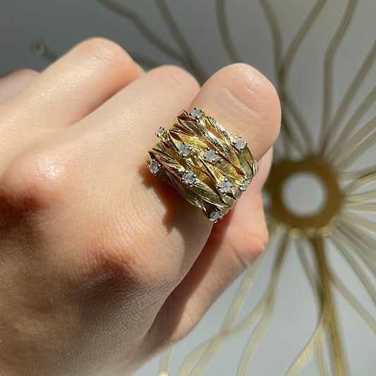 Marisse – Vintage-inspired ring in gold with fine shine