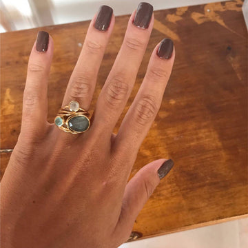 Miranda – Vintage Ring with Blue Moonstone