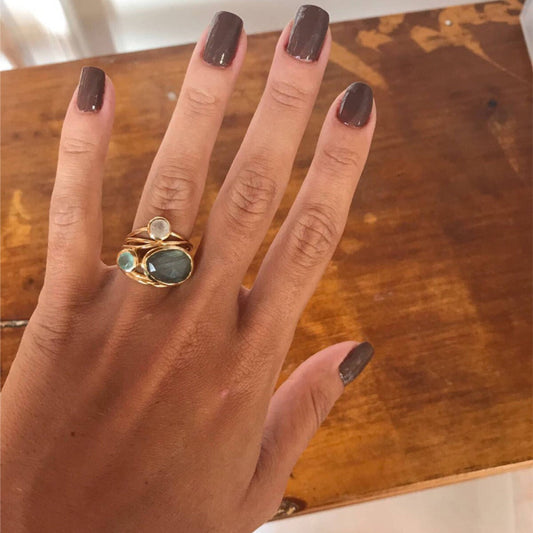 Miranda – Vintage Ring with Blue Moonstone