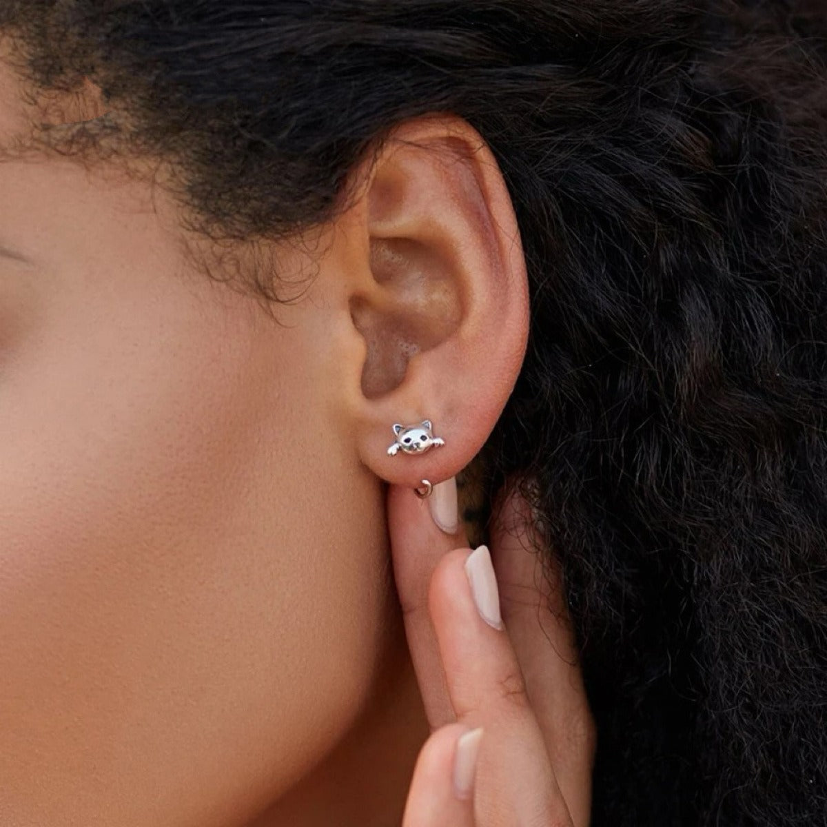 Katrin – Cat Earrings made of Silver