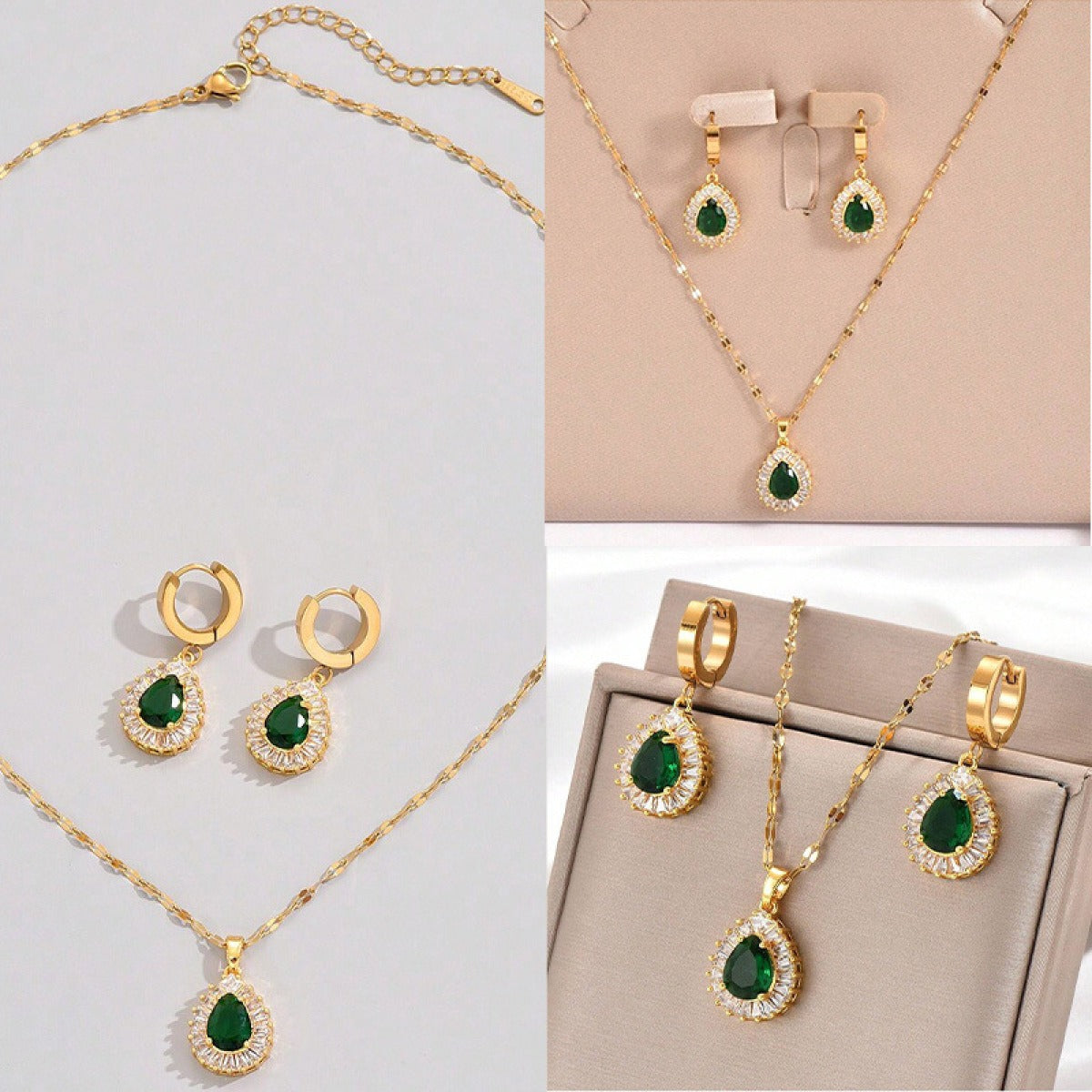 Rheya – Stylish Lysandelle Set made of Gold and Crystal
