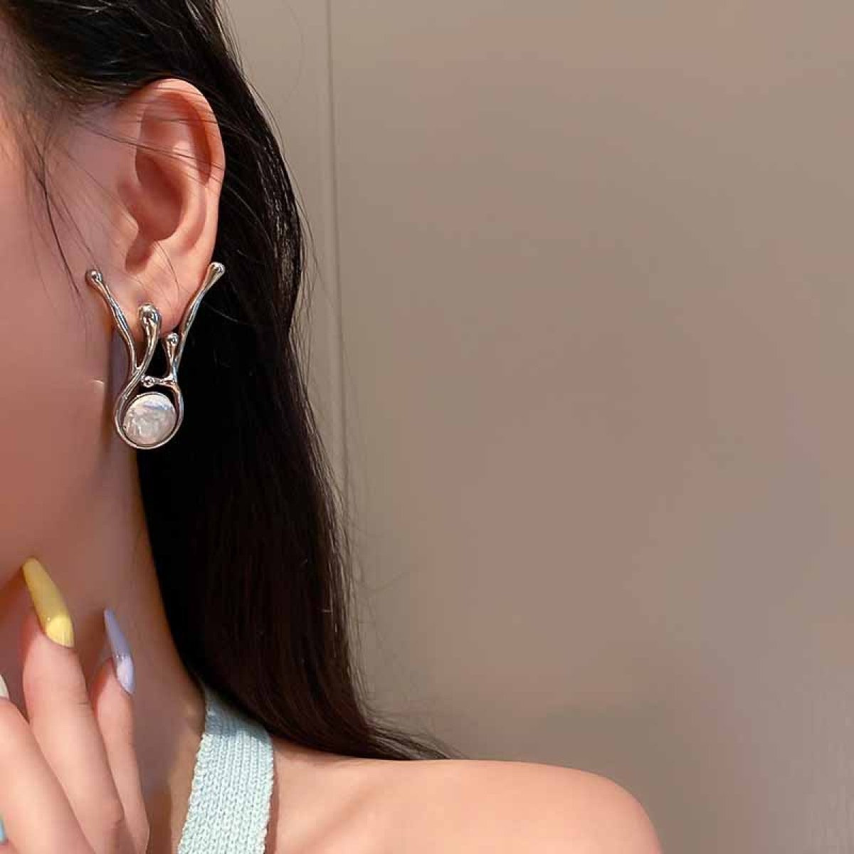 Alice – Earrings with Pearls and Silver