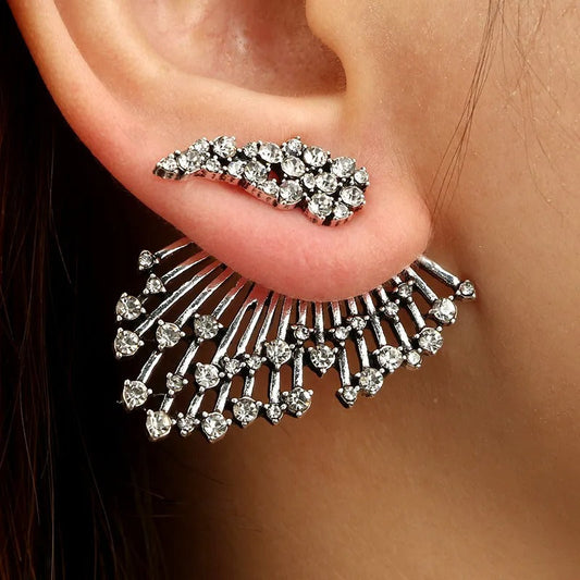 Aileen – Asymmetrical Earrings with Gemstones