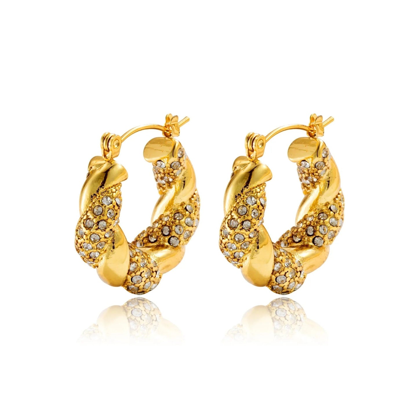 Alix – Golden U-Twist Earrings