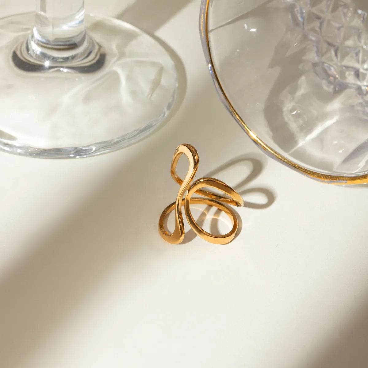 Dori – Open Irregular Spiral Ring