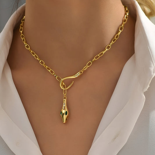 Celia – Snake chain with rhinestone necklace