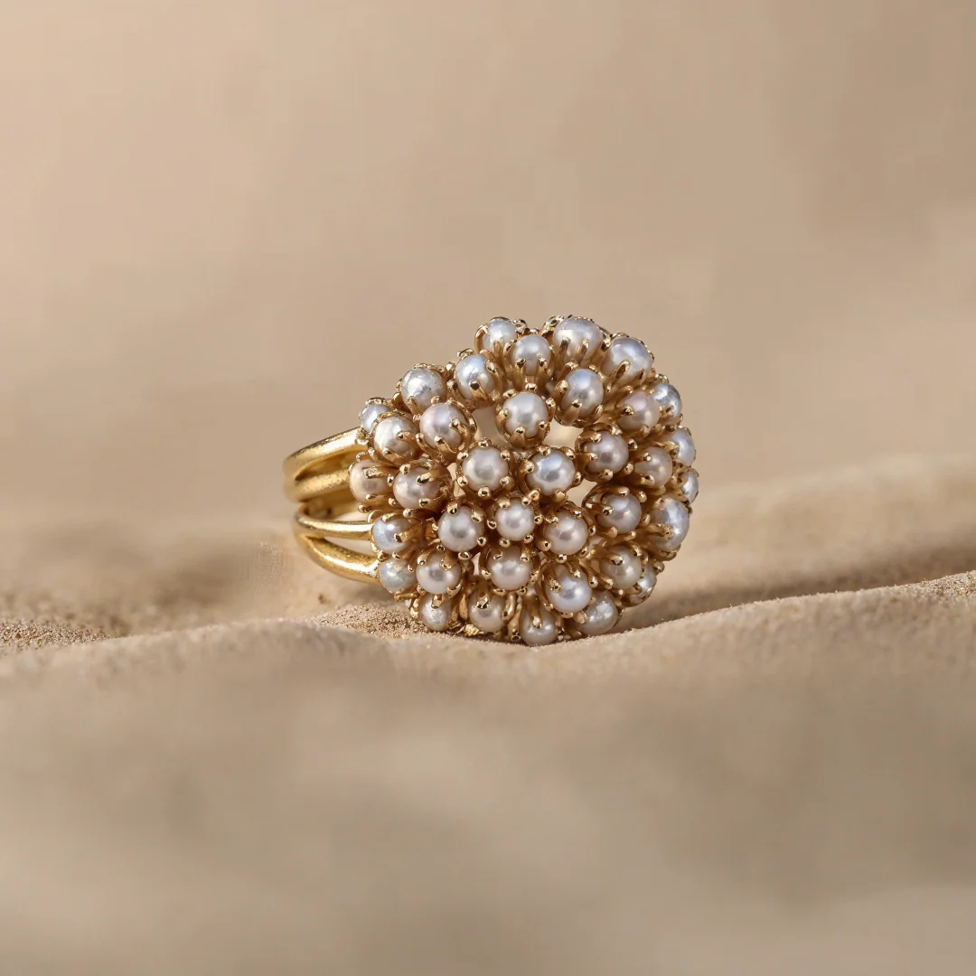 Alma – Elegant Ring with Beaded Detail