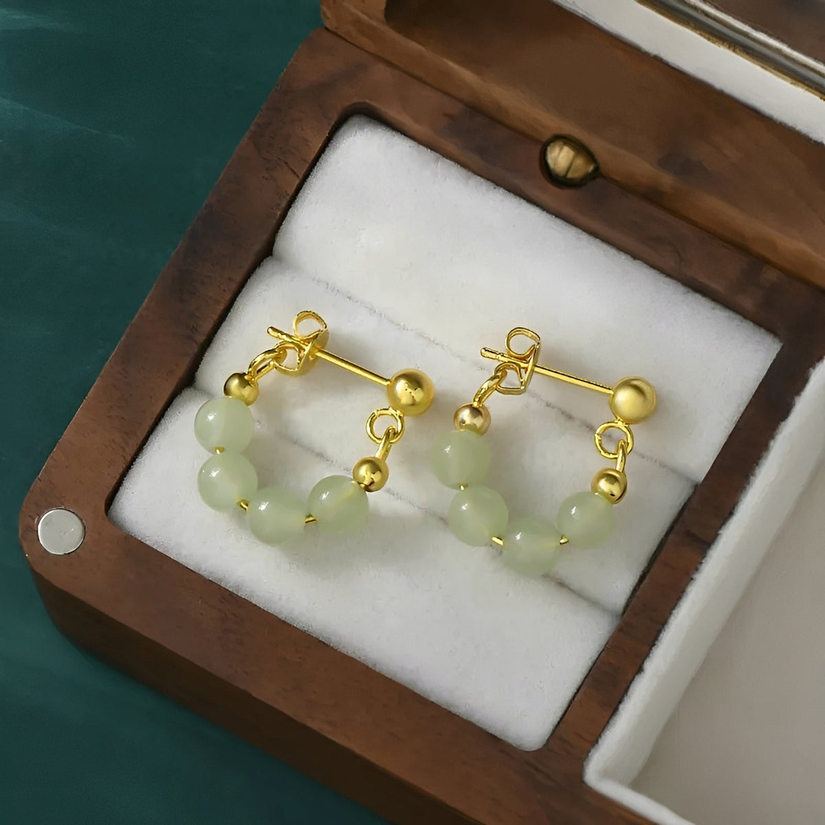 Women Earrings with Round Pearl Design