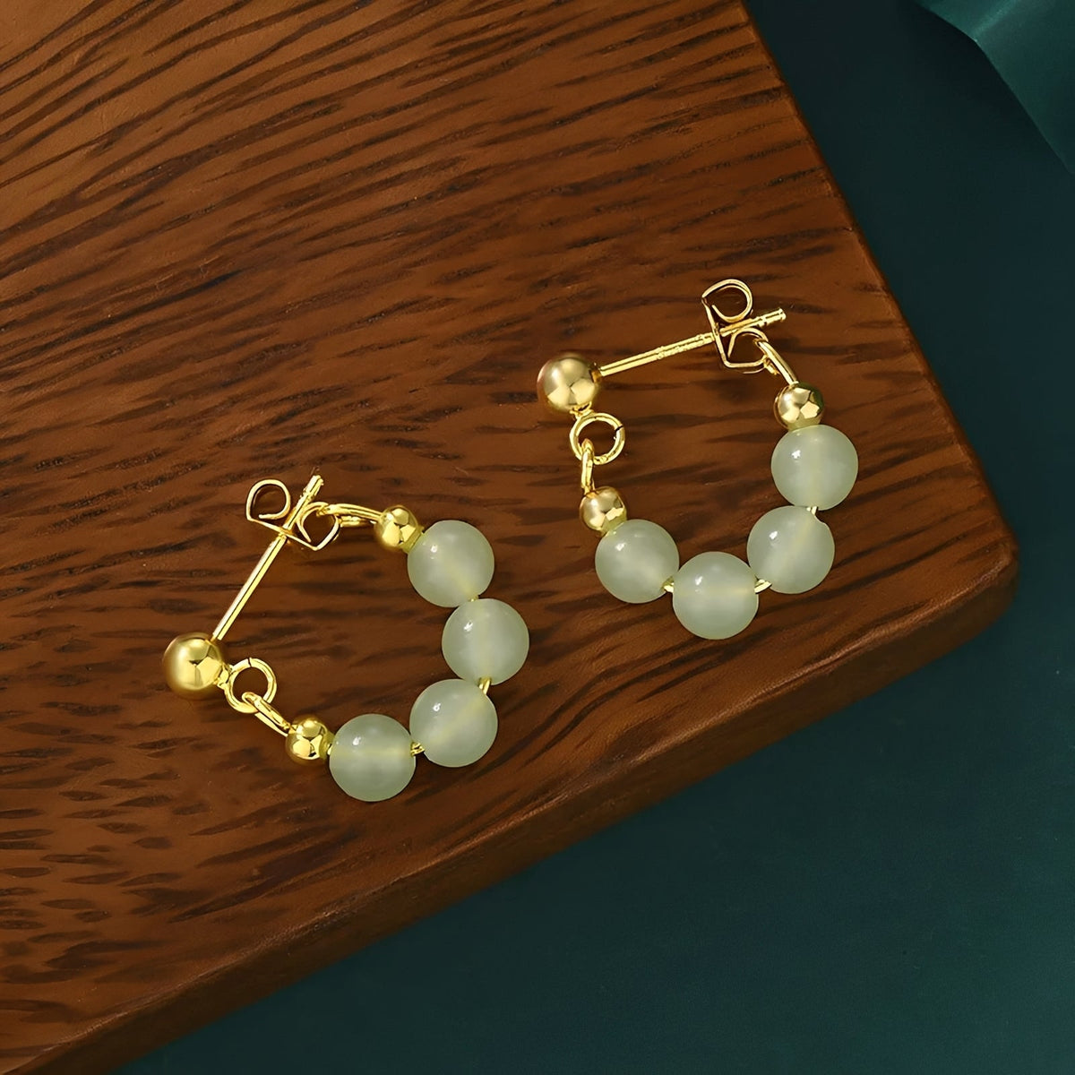 Women Earrings with Round Pearl Design