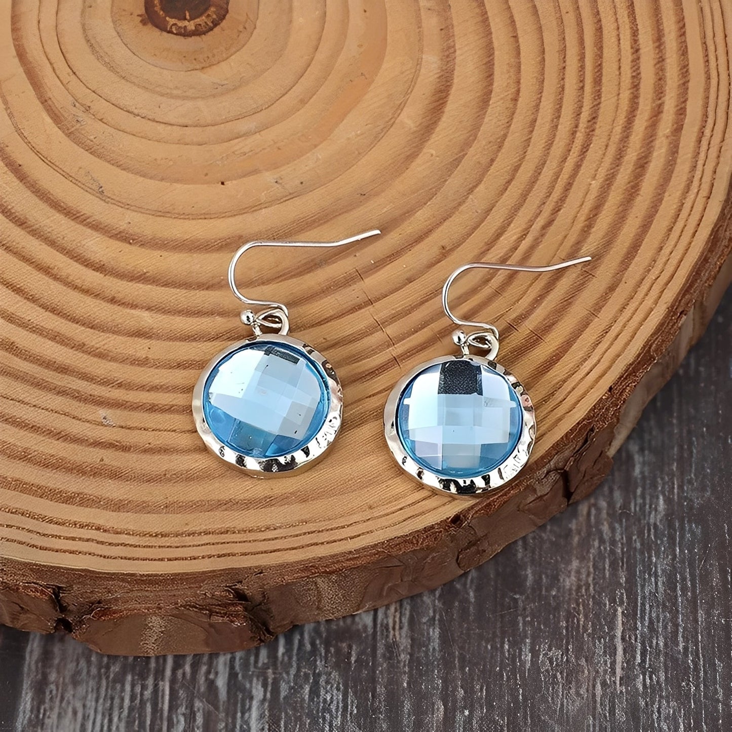 Azura – Vintage Style Earrings with Blue Crystals