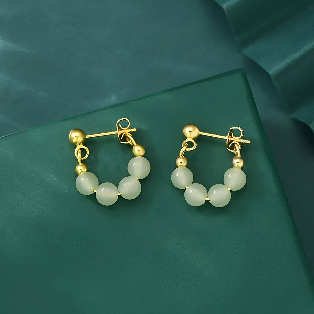 Women Earrings with Round Pearl Design