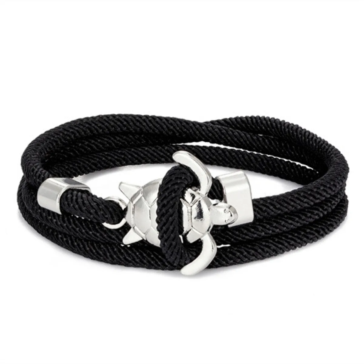 Women's Multi-Strand Bracelet with Turtle Clasp and Braided Structure