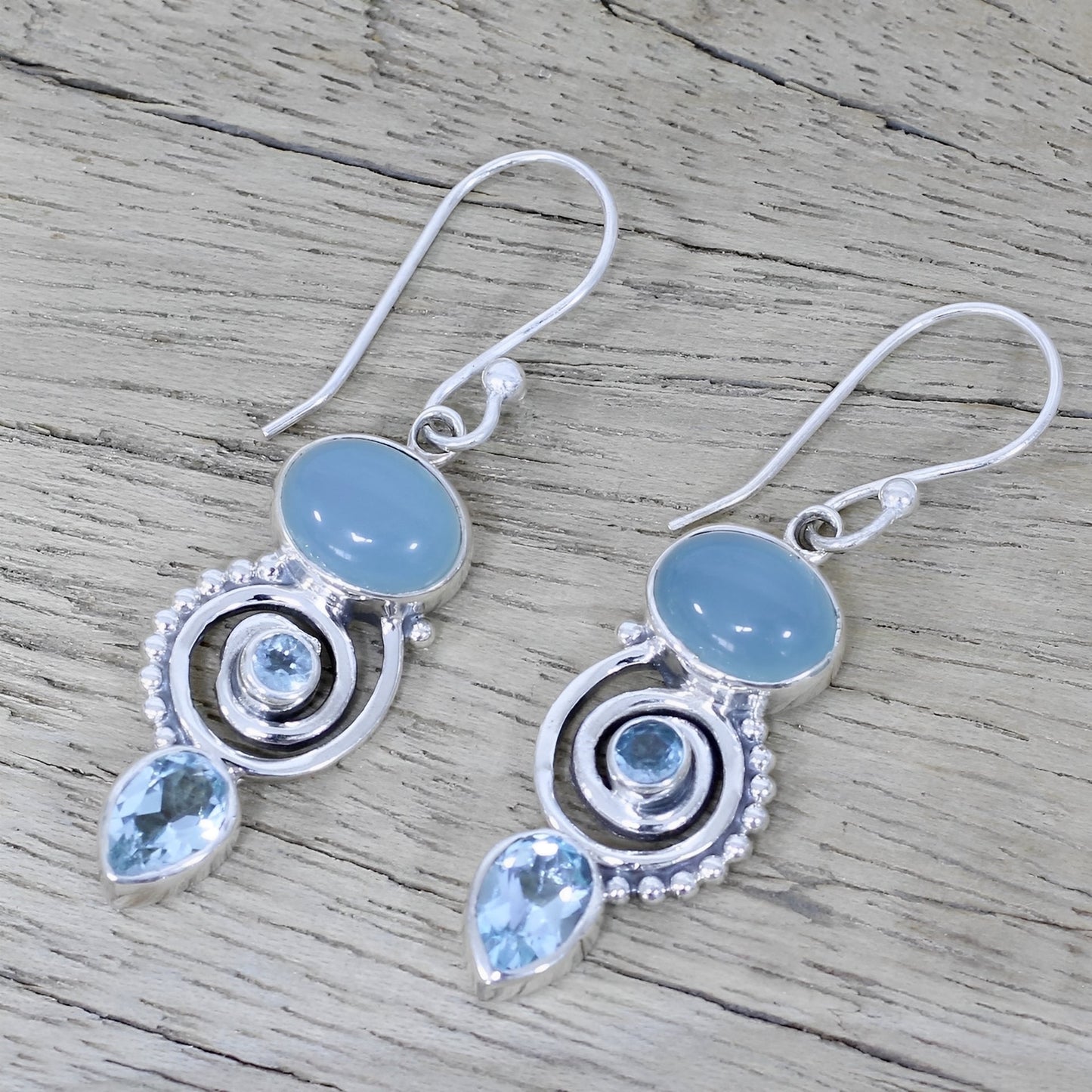Lunaria – Vintage Earrings with Moonstone