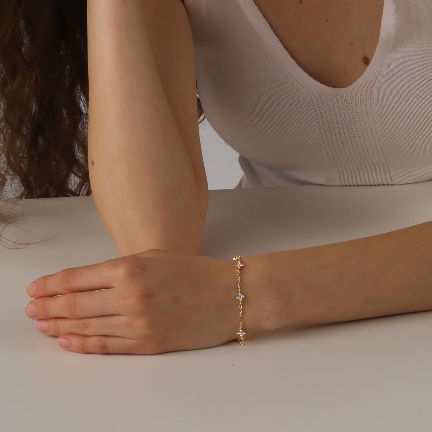 Soline – Bracelet Chain made of Clear Crystal